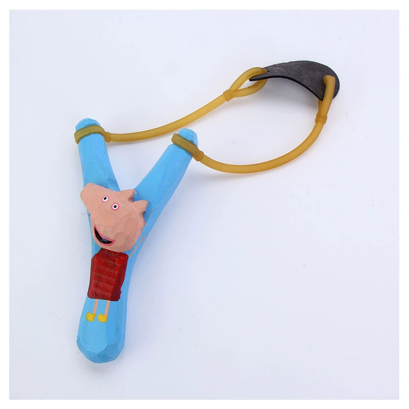 Wooden travel cartoon slingshot