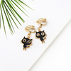 Cartoon ear clips, short earrings, no pierced ears, Korean style, simple and elegant design