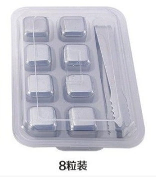 Metal ice cubes stainless steel for whiskey
