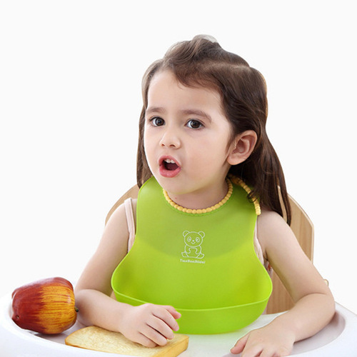 Large baby eating bibs imitation silicone children's rice pockets small children's bibs waterproof rice pockets baby saliva towel