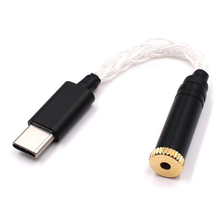 纯银Type-c转3.5mm立体Type-c转4.4mm/2.5mm平衡解码耳放DAC芯片