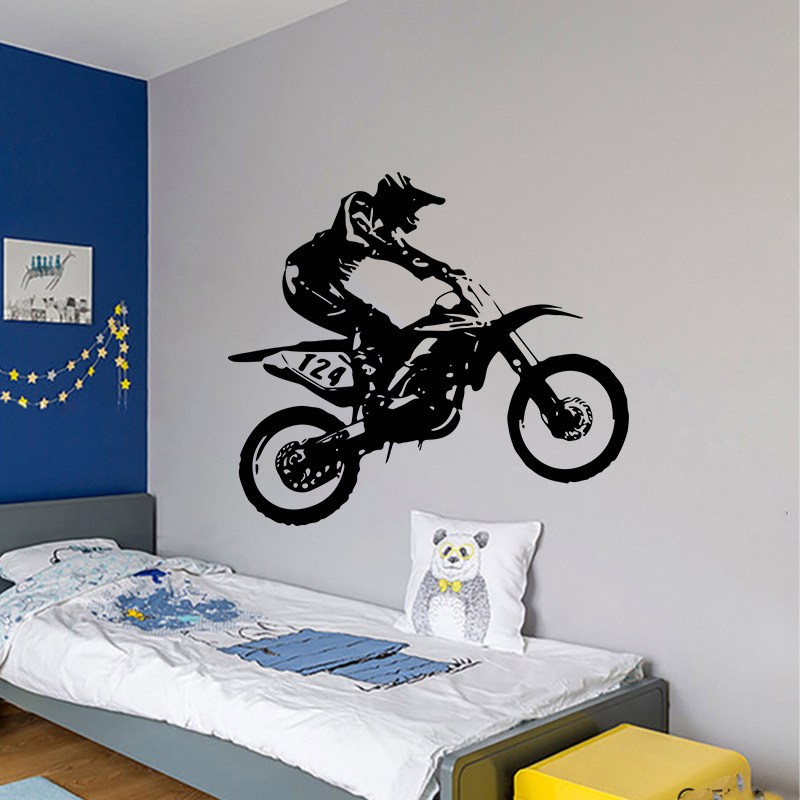 Pegatinas De Pared De Corredor De Motos Simples De Moda display picture 2