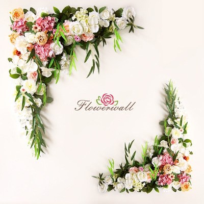 仿真植物 高端婚庆舞台布置婚礼三角花排装饰橱窗影楼摄影花艺拍照背景设计 仿真植物