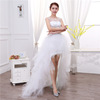 A new style of bridal lace dress with short front and long back