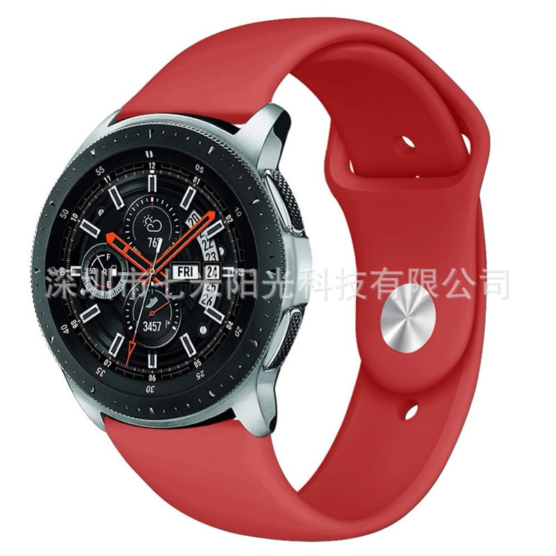 适用三星gear S3硅胶表带单色反扣运动表带22mm内扣现货批发|ru