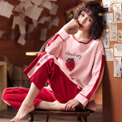 睡衣女秋冬季純棉長袖可愛套裝睡衣女冬天韓版清新學生女士家居服