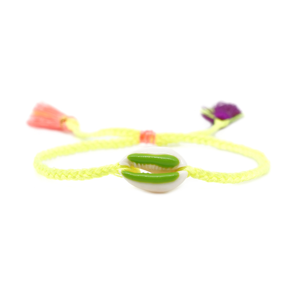 Pulsera De Concha Multicolor Tejida A Mano Con Borla De Moda display picture 33