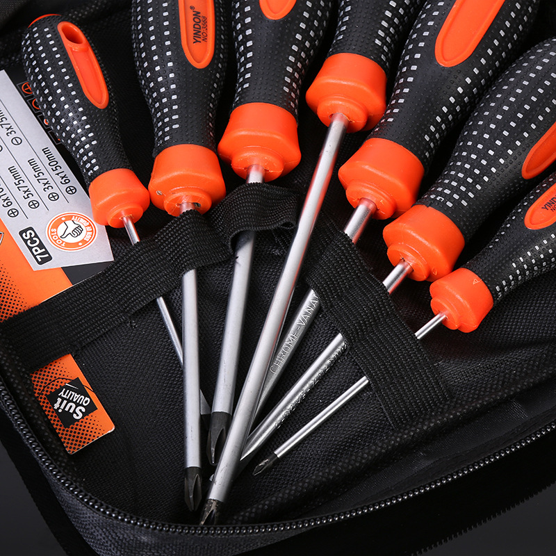 Guangdong Eagle escudo estrella punto mango Cruz multi-especificación destornillador bolsa conjunto, destornillador de reparación industrial del hogar