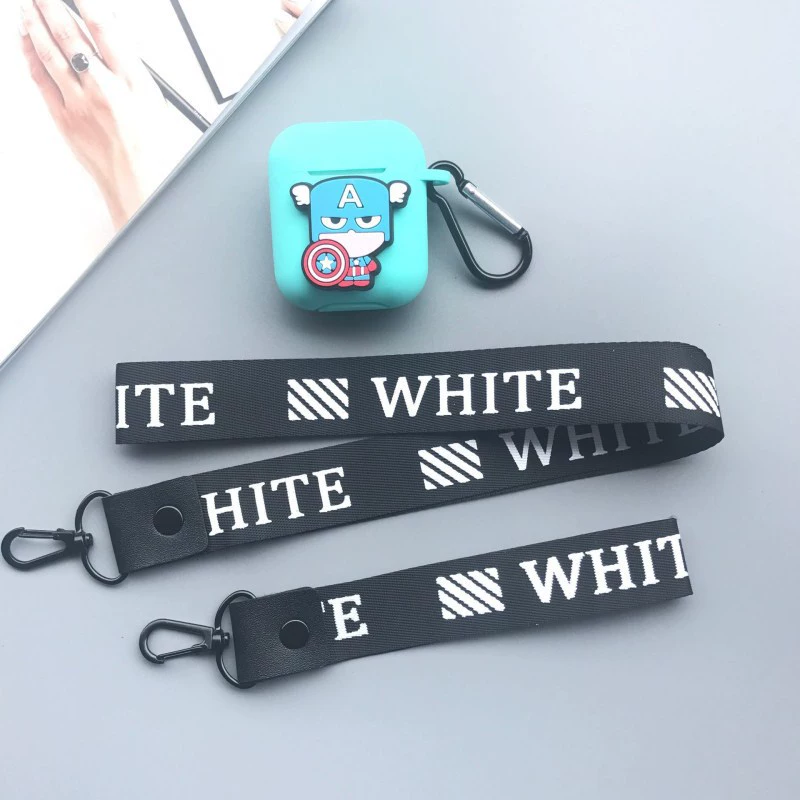 Apple, wireless cartoon headphones, protective silicone compatible creative protective case, bluetooth, fall protection