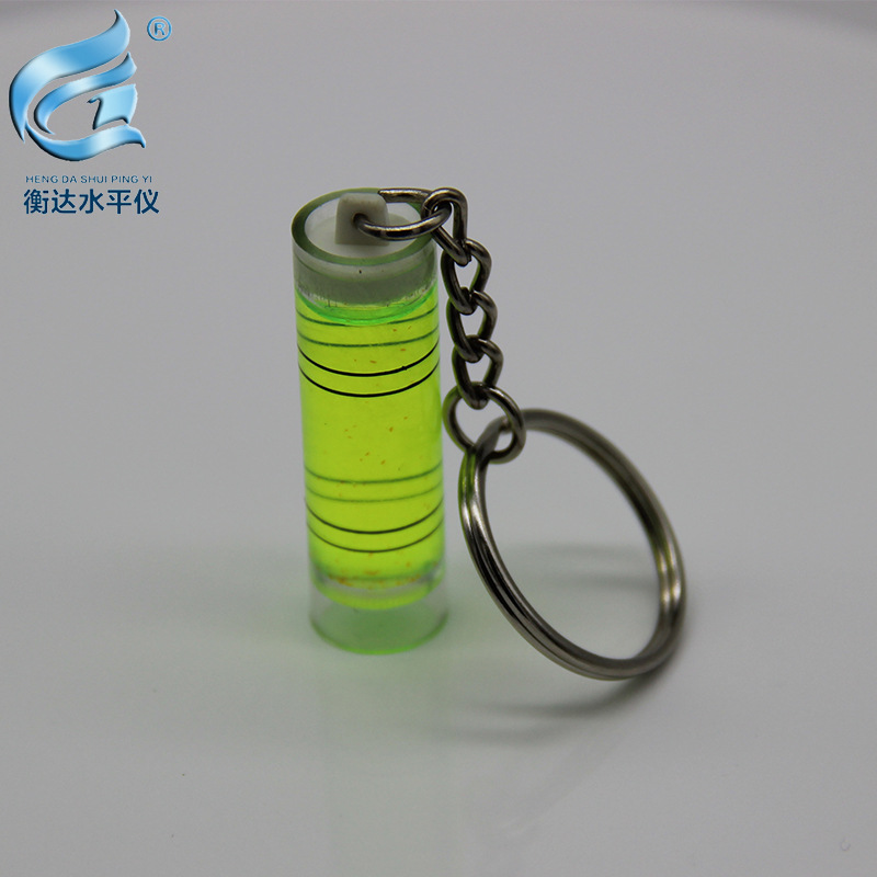 塑料长水平尺钥匙扣水平泡珠水平仪圆柱水准器水平珠水准泡