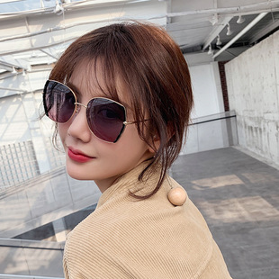 New Cat Eye Irregular Frame Solid Color Leopard Sunglasses Wholesale Nihaojewelry display picture 2