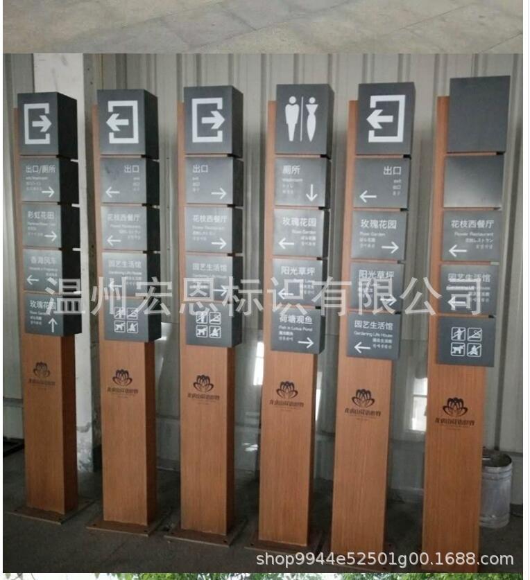户外景区导视牌立式指示牌公园标识牌园林指示牌防腐木标识牌