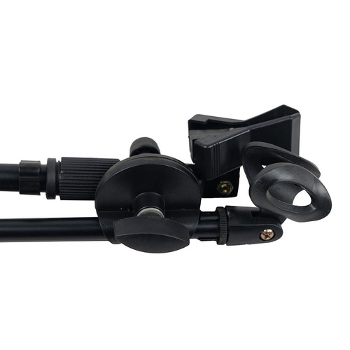 Microphone Stand Double Clamp Microphone Floor Stand Adjustable Height Portable Microphone Floor Stand