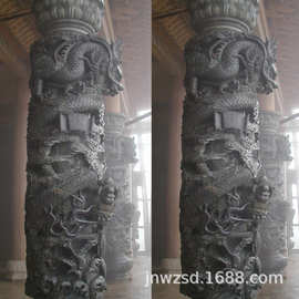 庙里柱子刻浮雕龙图片 寺庙雕刻龙柱价格 寺庙龙柱哪里卖