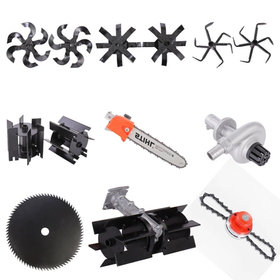 New product lawn mower accessories weeding loosening cutter ditching wheel water pump saw head tobacco digger anti-winding working head
