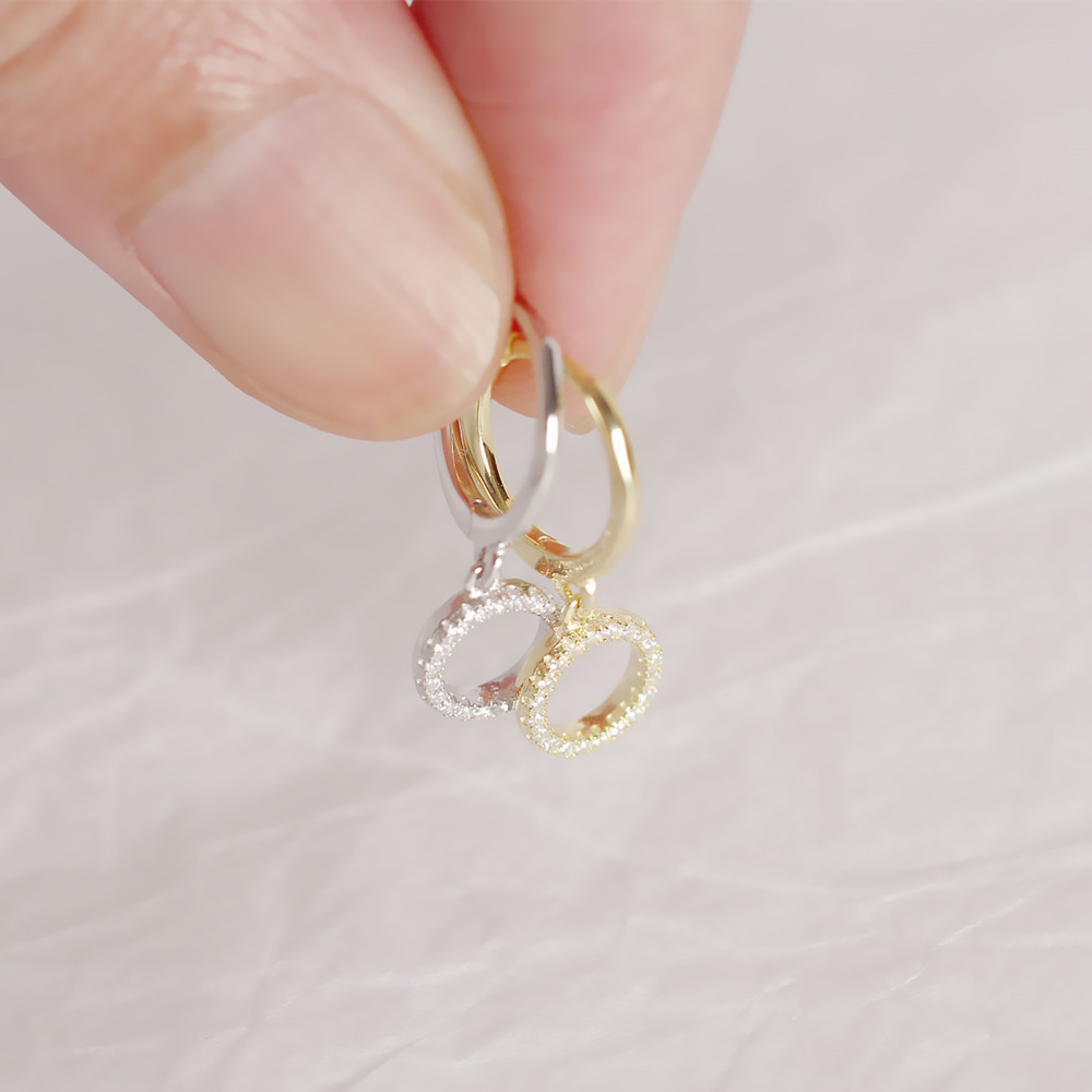 Geometric Fashion 925 Sterling Silver Gem Plating Earrings display picture 3