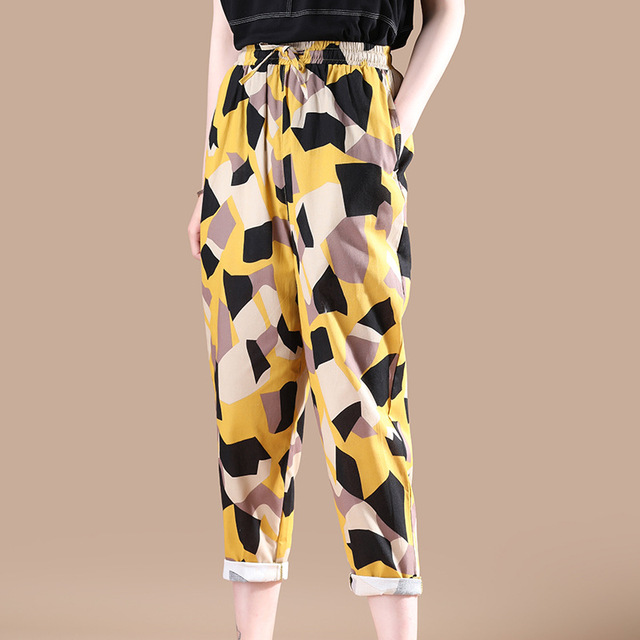 Hallen Trousers Female Twin Printed Trousers Summer Suit New 
