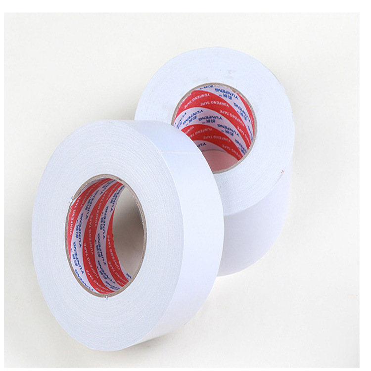 布基胶带网格高粘 彩色双单面胶地毯胶 防水牛皮地板革胶带胶布