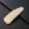 Hairgrip with bow from pearl, Korean style, simple and elegant design