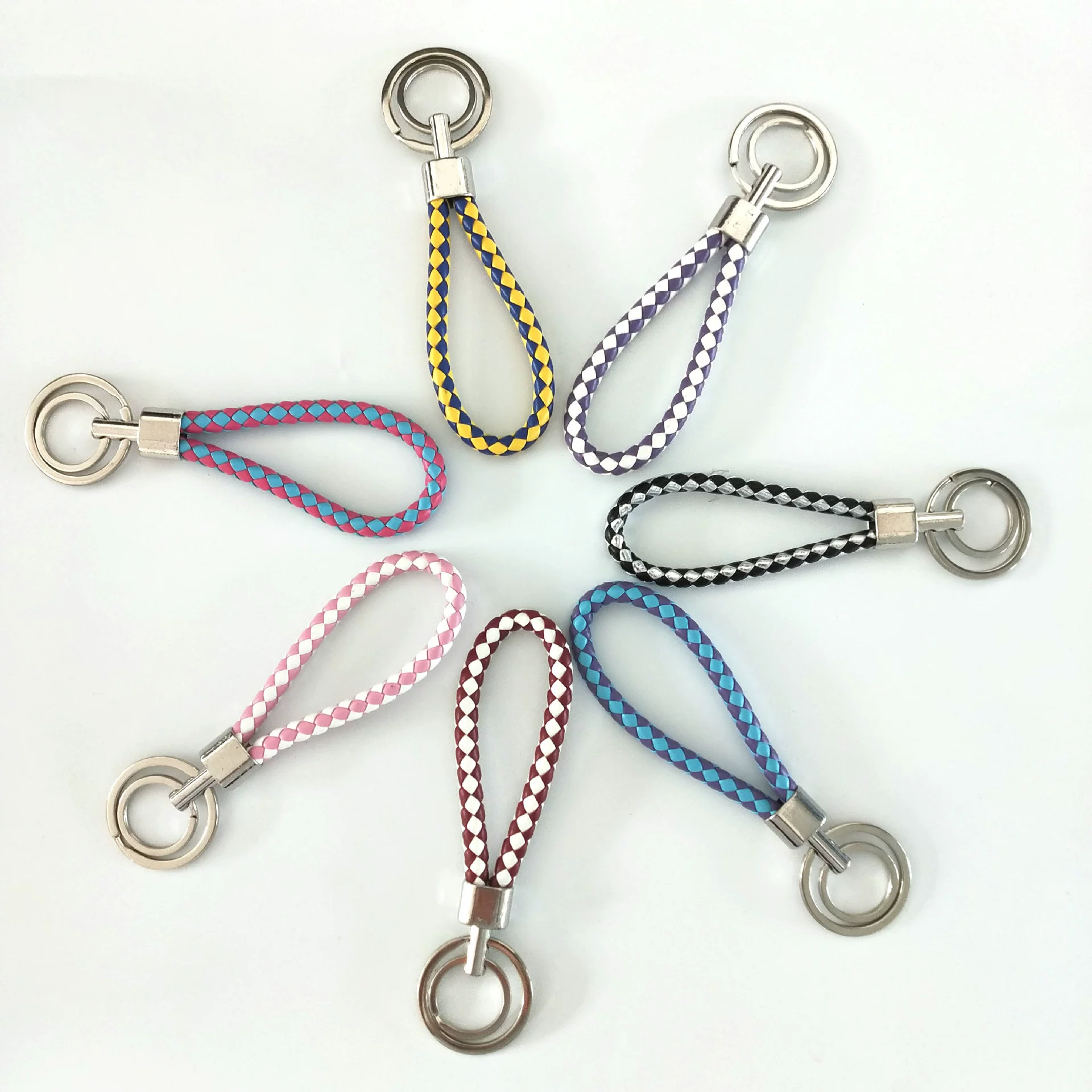 Woven keychain, polyurethane bag, pendant