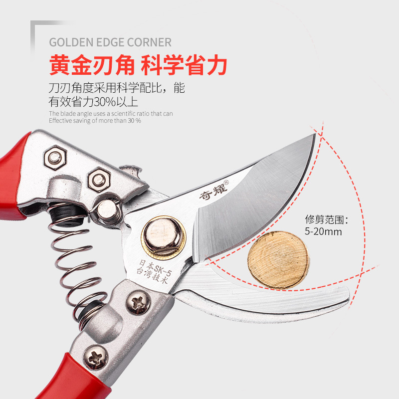 Tijeras de rama de fruta tijeras de podar portátiles tijeras de podar que ahorran mano de obra Herramientas de poda de rama de jardín tijeras florales