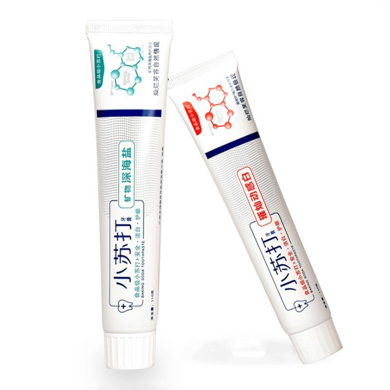 ZZ2804小苏打牙膏 去黄去牙渍清新口气热卖海盐炫白 璀璨动感白|ru