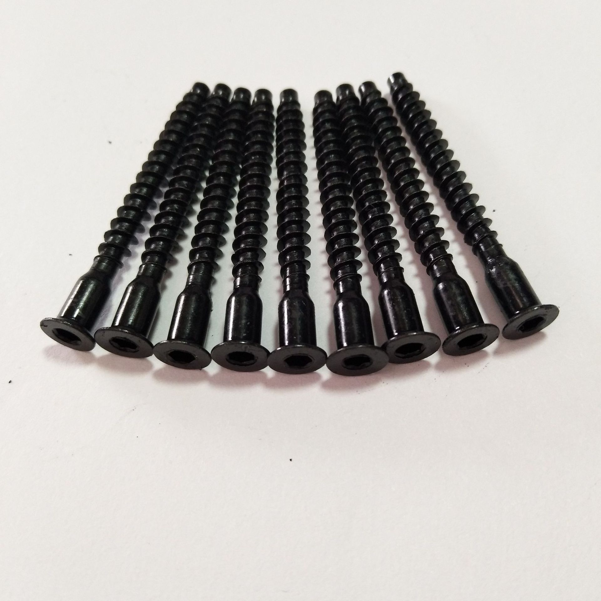 厂家生产 M5黑色深孔内六角直修螺丝 木牙螺丝  过山丝 免费拿样|ms