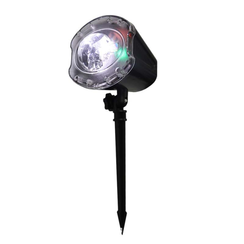 旋转投影小夜灯二合一水纹满天星圣诞插地防水装饰室内户外星空灯