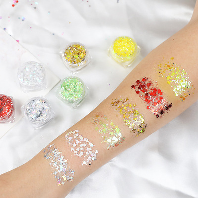 网红同款lolita妆啫喱膏免胶眼影膏眼部闪粉亮片仙女眼妆眼角贴片|ms