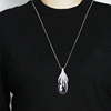 Fashionable long sweater, universal crystal necklace, European style, Korean style