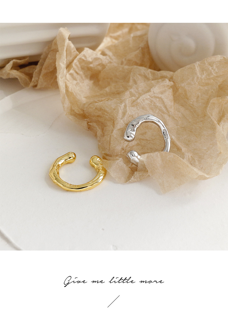 Korean S925 Sterling Silver Irregular Ear Clip display picture 4