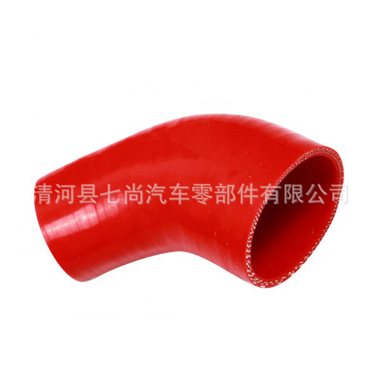 厂家直销硅胶45度夹布变径硅胶管耐高温老化高压内径89变76mm