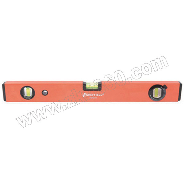 三水泡盒式水平尺SHEFFIELD/钢盾S07811818"/450mm 三水泡