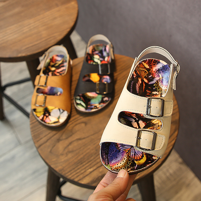 萌宝时尚儿童凉鞋2019夏季休闲男童凉鞋潮松糕鞋厚底女童凉鞋小童