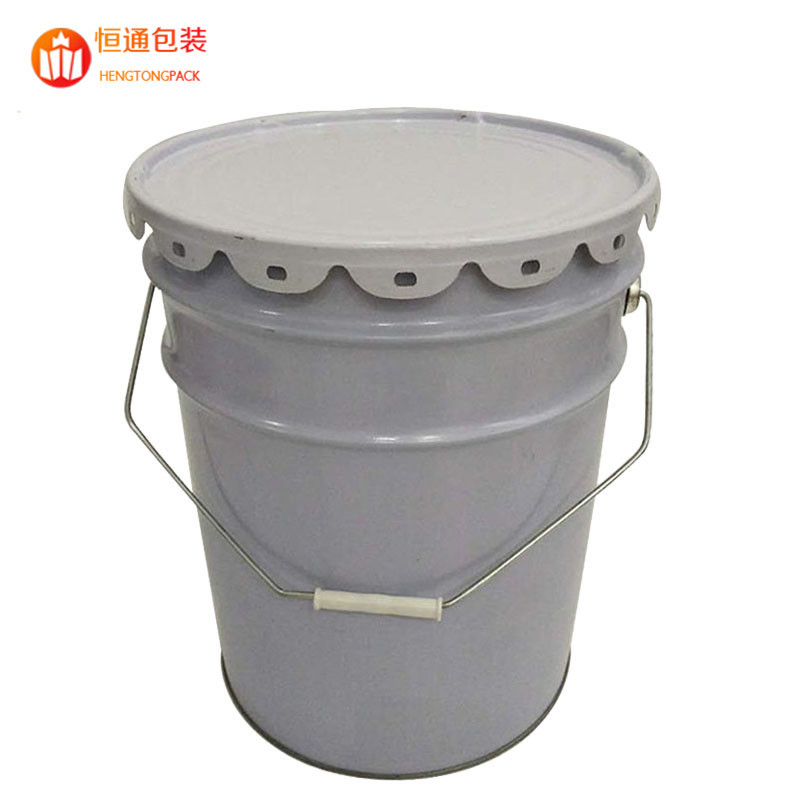 1圆形涂料化工金属手提罐10L18L20升22L25L包装桶马口铁材质铁桶