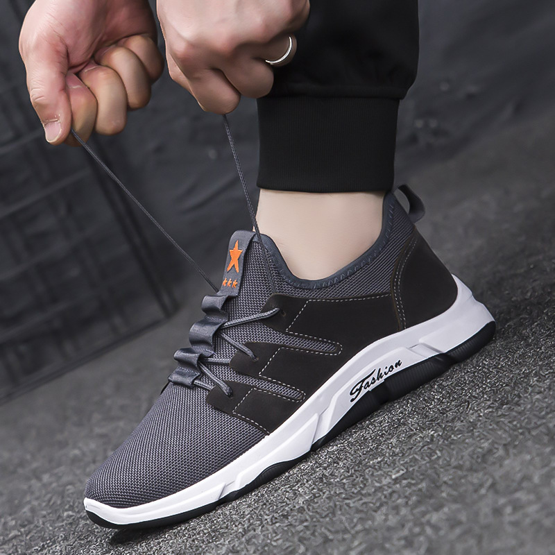 跨境專供2020春夏新款運動鞋飛織布面韓版舒適休閑透氣跑步鞋板鞋