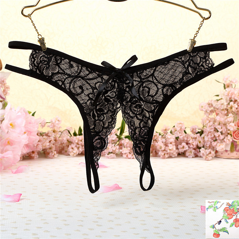 Hot Sexy Thong Women's Transparent Temptation Low Waist Lace Breathable Trousers Large Size Japanese Style Sexy Underwear