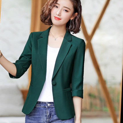 2019 春 新機能 スーツ女性 韓国語版 ミドルスリーブ 小さなスーツコート女性 労働 女性 A ヘアの代用 中国仕入れ Com