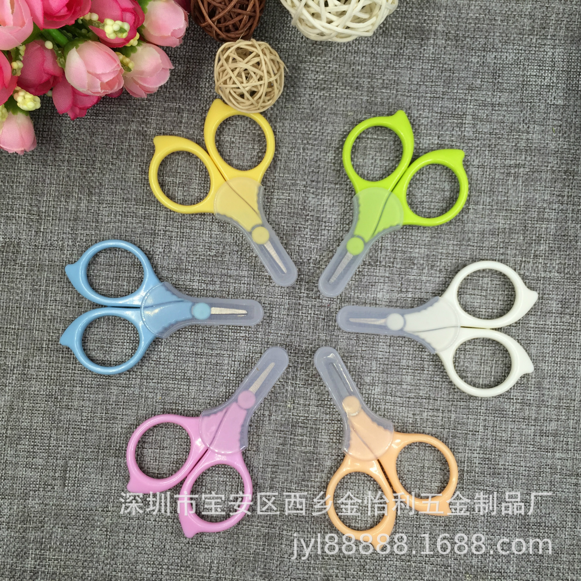 3寸宝宝不锈钢指甲剪刀 防滑防过度修指甲剪 婴儿安全修甲工具