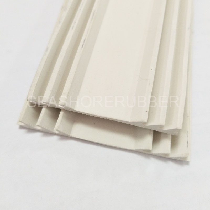 青岛白色硫化橡胶挤出条工厂白色三元乙丙密实胶条防水挡水条
