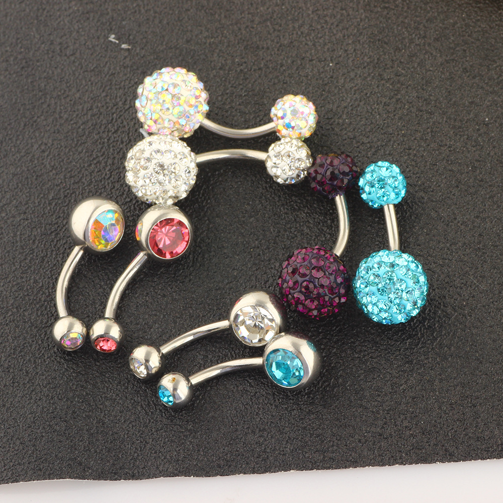 Amazon Hot Sale 4-8 Piece Stainless Steel Clay Belly Button Rings Set - Body Piercing Jewelry detail image 33