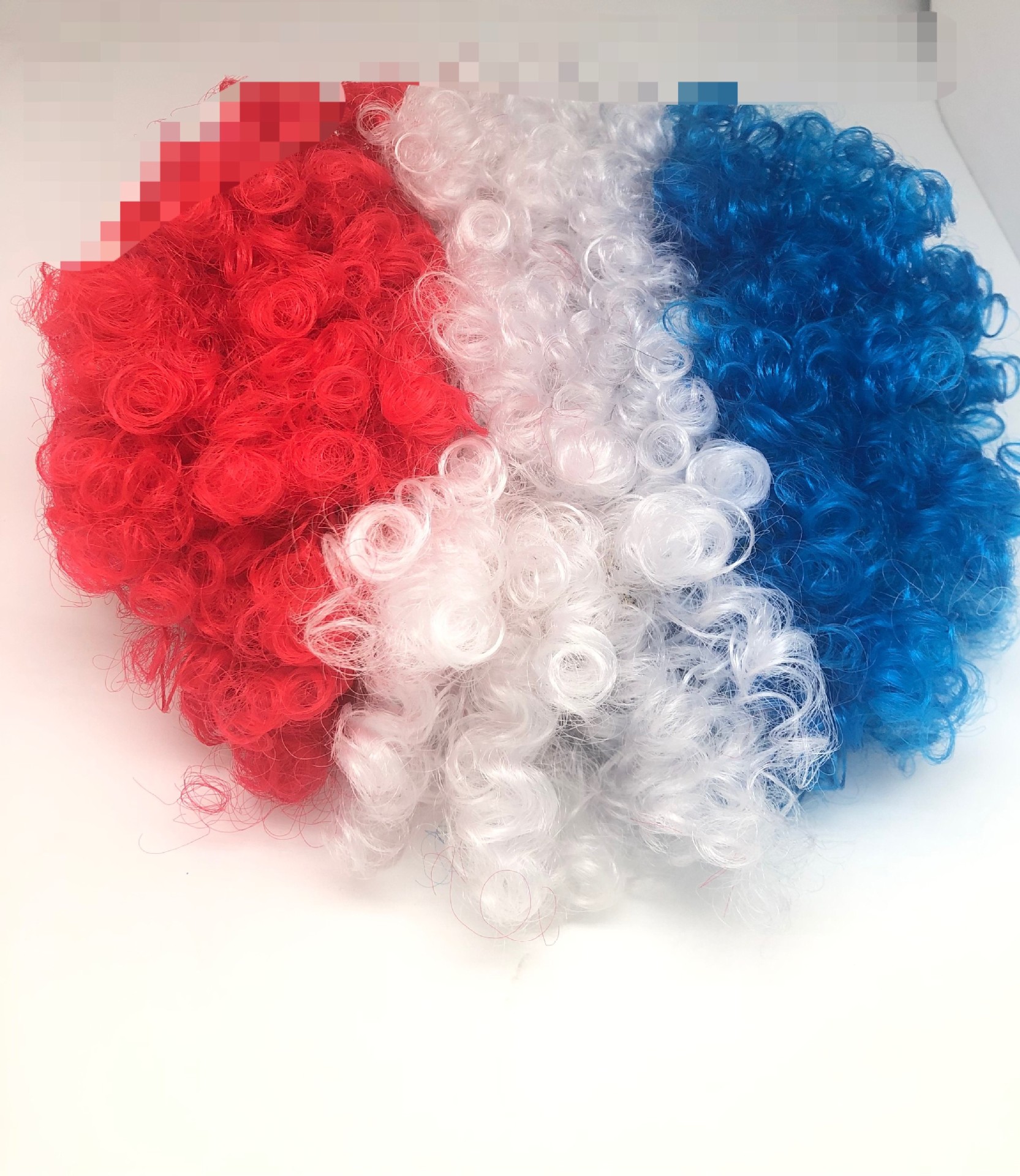 Navidad Halloween fan pelucas de colores pelucas navideñas espectáculo pelucas suministros de baile payaso pelucas