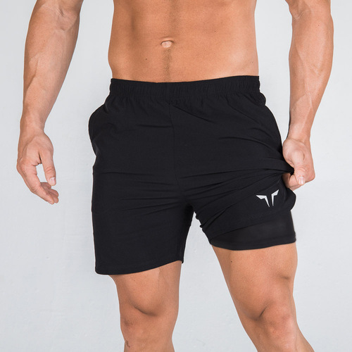 Muscle Fitness Brothers Summer Sports European and American Style Quick-Drying Mesh Breathable Shorts Fitness Capri Pants Men's Beach Shorts