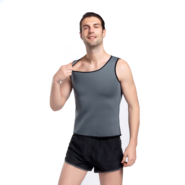 Hombres de neopreno shapewear apretado vientre superior chaleco corsé cuerpo conformación ropa interior