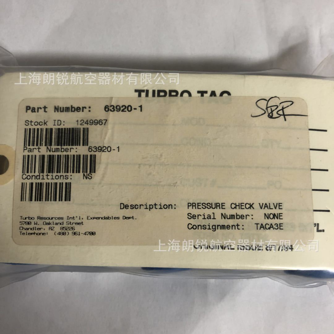 Parker阀门航空器材63920-1