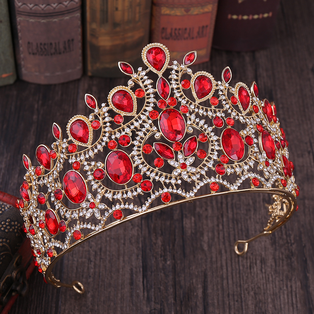 Rhinestones Inlay Material 1 Piece Quantity Retro Crown Alloy Inlay Rhinestones Crown 1 Piece