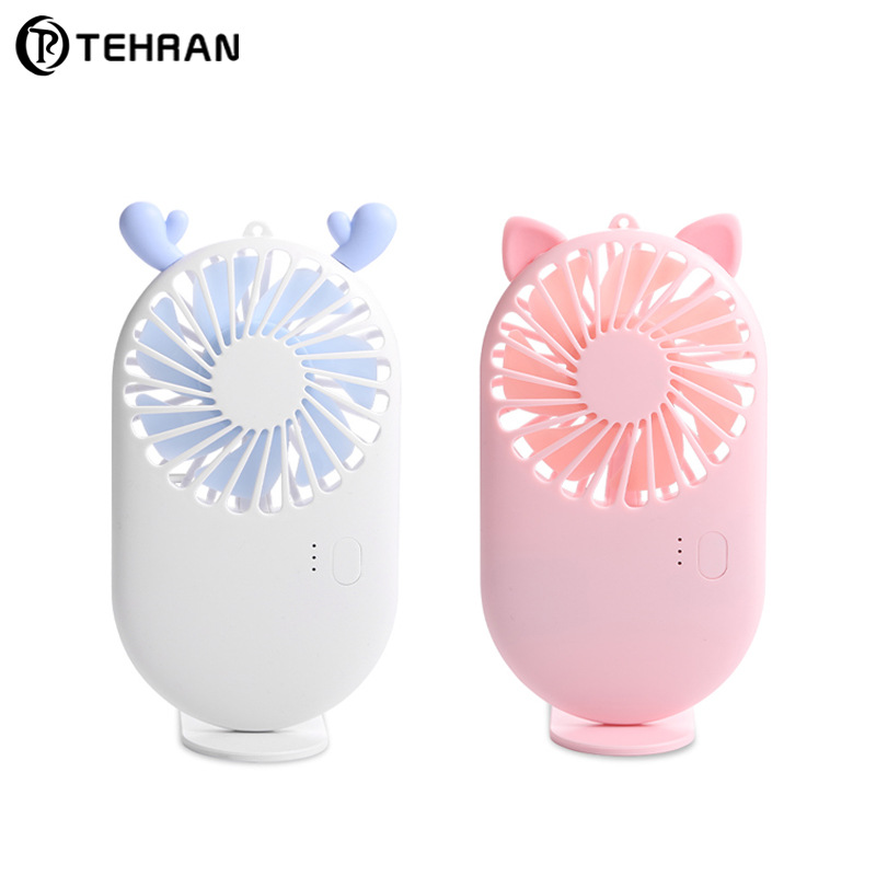 新款usb小風扇 創意卡通口袋風扇 桌面挂繩超薄手持充電風扇戶外