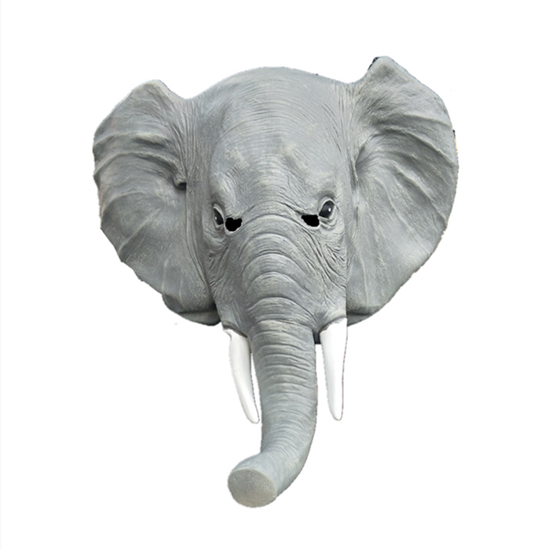 Elefante sombrero parodia máscara de Halloween mascarada elefante asiático risa animal máscara Live props COS