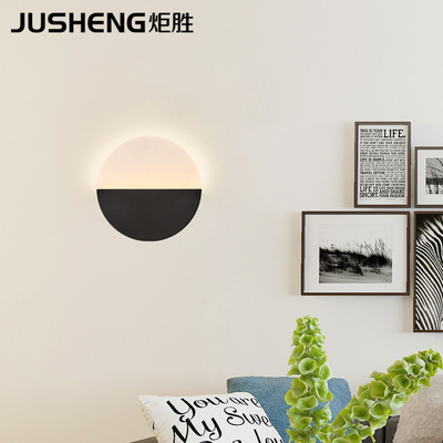 炬胜新款亚克力led壁灯 客厅背景墙过道壁灯 北欧创意卧室床头灯|ms