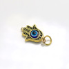 DIY jewelry accessories alloy pendant Fatima's hand of Turkish blue -eyed demon eye manufacturer direct sales